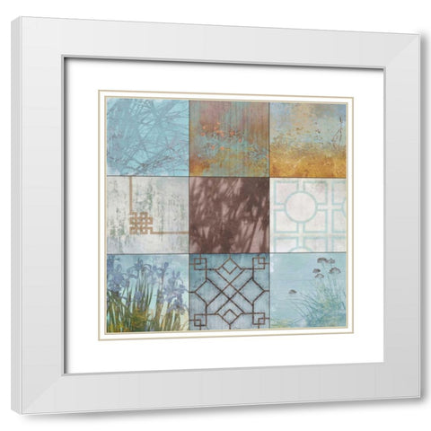 Spa Nine I White Modern Wood Framed Art Print with Double Matting by Evelia Designs