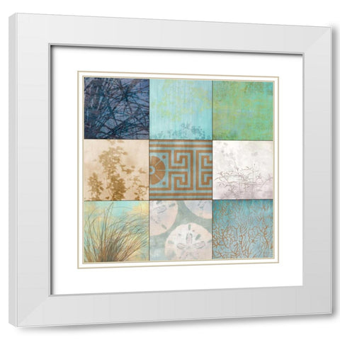 Spa Nine II White Modern Wood Framed Art Print with Double Matting by Evelia Designs