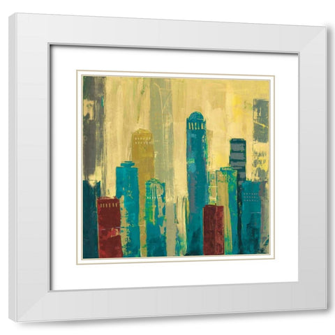 City Connection I White Modern Wood Framed Art Print with Double Matting by Joy, Julie