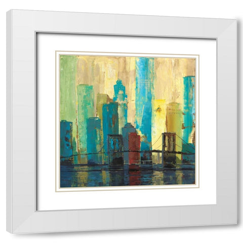 City Connection II White Modern Wood Framed Art Print with Double Matting by Joy, Julie