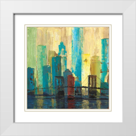 City Connection II White Modern Wood Framed Art Print with Double Matting by Joy, Julie