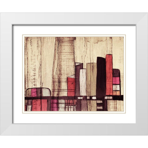 Inner City I White Modern Wood Framed Art Print with Double Matting by Orlov, Irena