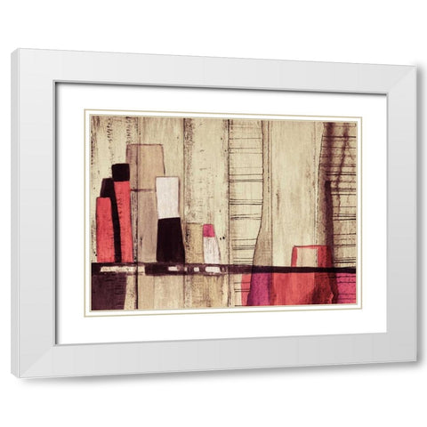 Inner City II White Modern Wood Framed Art Print with Double Matting by Orlov, Irena
