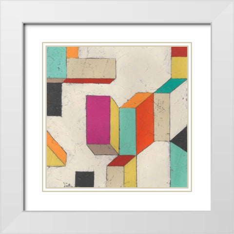 Tessellate II White Modern Wood Framed Art Print with Double Matting by Vess, June Erica