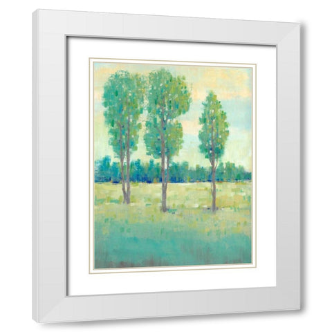 Spring Day II White Modern Wood Framed Art Print with Double Matting by OToole, Tim