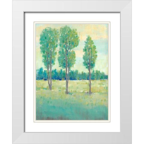 Spring Day II White Modern Wood Framed Art Print with Double Matting by OToole, Tim