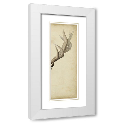 Triptych Elk III White Modern Wood Framed Art Print with Double Matting by Popp, Grace