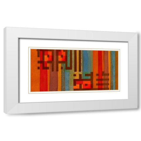 The Language of Color III White Modern Wood Framed Art Print with Double Matting by Orlov, Irena