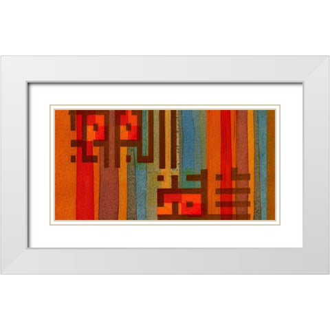 The Language of Color III White Modern Wood Framed Art Print with Double Matting by Orlov, Irena