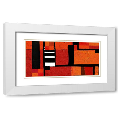 Being There I White Modern Wood Framed Art Print with Double Matting by Orlov, Irena