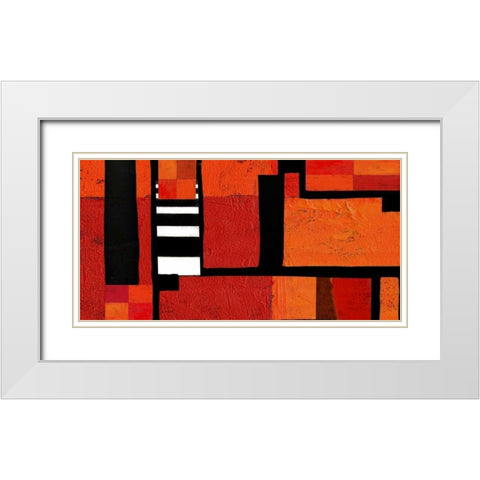 Being There I White Modern Wood Framed Art Print with Double Matting by Orlov, Irena
