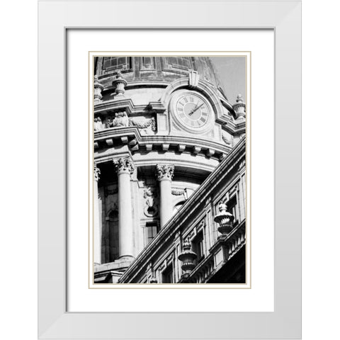 City Details VIII White Modern Wood Framed Art Print with Double Matting by Pica, Jeff