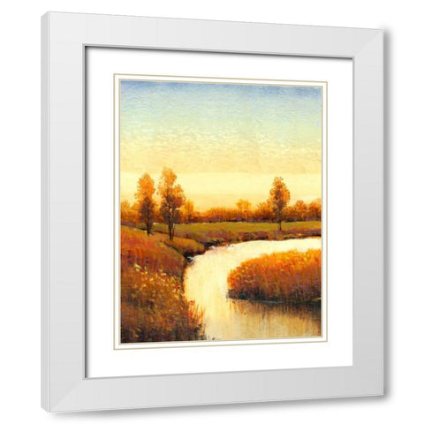 Spring Water I White Modern Wood Framed Art Print with Double Matting by OToole, Tim