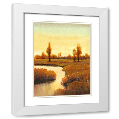 Spring Water II White Modern Wood Framed Art Print with Double Matting by OToole, Tim