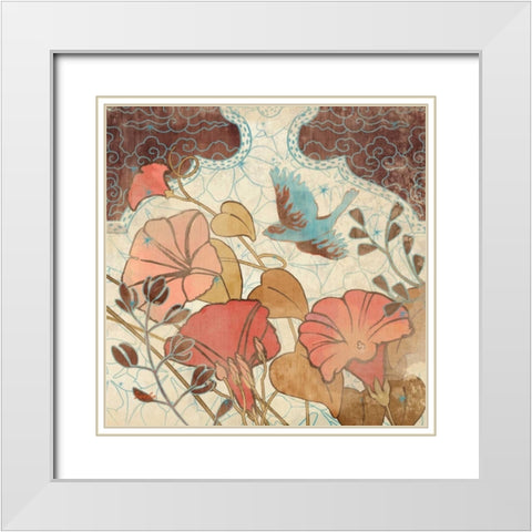 Spice and Whimsy I White Modern Wood Framed Art Print with Double Matting by Evelia Designs