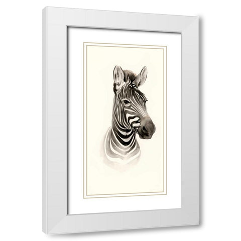 Safari Portrait I White Modern Wood Framed Art Print with Double Matting by Popp, Grace