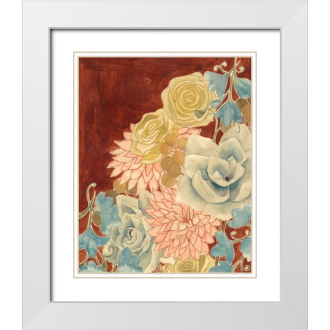 Sunkissed Bouquet I White Modern Wood Framed Art Print with Double Matting by Popp, Grace