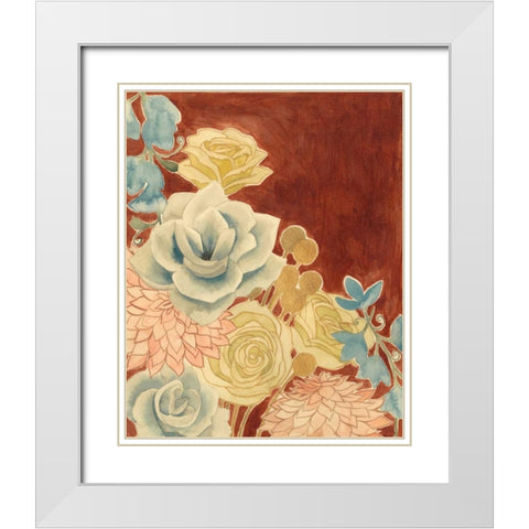 Sunkissed Bouquet II White Modern Wood Framed Art Print with Double Matting by Popp, Grace