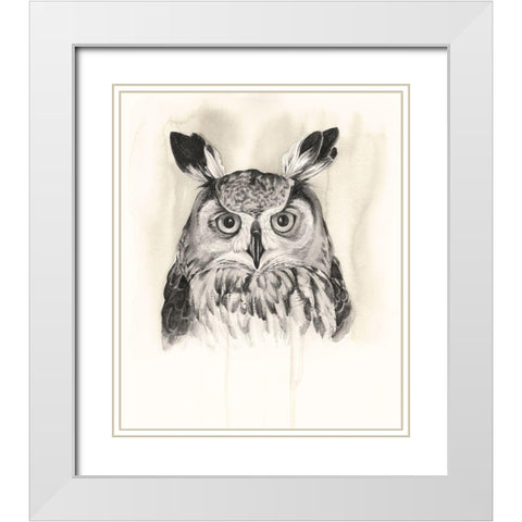 Timberland Animals III White Modern Wood Framed Art Print with Double Matting by Popp, Grace