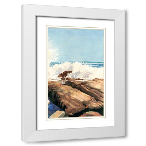Sea Spray II White Modern Wood Framed Art Print with Double Matting by Miller, Dianne