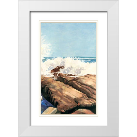 Sea Spray II White Modern Wood Framed Art Print with Double Matting by Miller, Dianne