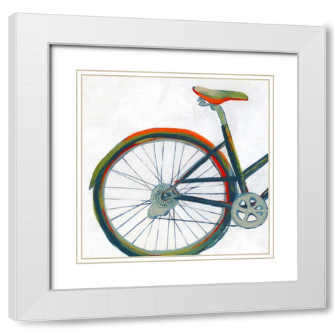 Bicycle Diptych I White Modern Wood Framed Art Print with Double Matting by Popp, Grace