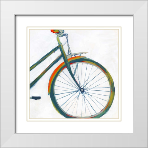 Bicycle Diptych II White Modern Wood Framed Art Print with Double Matting by Popp, Grace