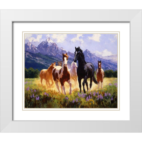 Summer Days White Modern Wood Framed Art Print with Double Matting by Goldrick, Claire