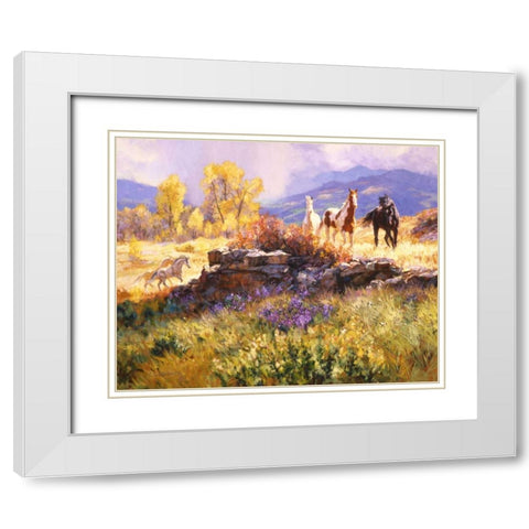 Stormy Afternoon White Modern Wood Framed Art Print with Double Matting by Goldrick, Claire