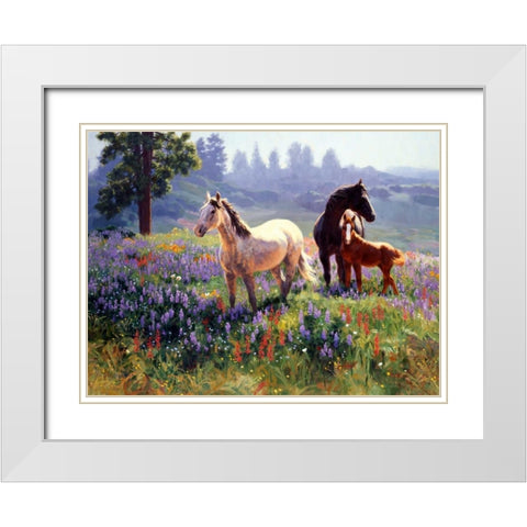 Season of Contentment White Modern Wood Framed Art Print with Double Matting by Goldrick, Claire