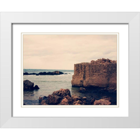 Mediterranean I White Modern Wood Framed Art Print with Double Matting by Coomes, Sylvia