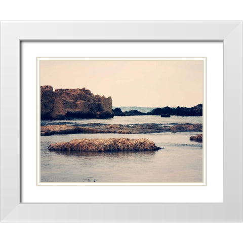 Mediterranean II White Modern Wood Framed Art Print with Double Matting by Coomes, Sylvia