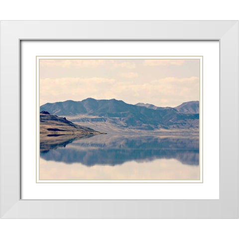 Reflection II White Modern Wood Framed Art Print with Double Matting by Coomes, Sylvia