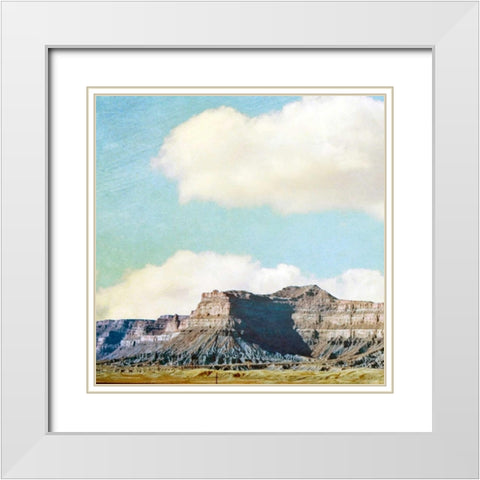 Out West I White Modern Wood Framed Art Print with Double Matting by Coomes, Sylvia