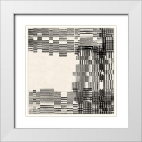 Stagger-Start Collection H White Modern Wood Framed Art Print with Double Matting by Goldberger, Jennifer