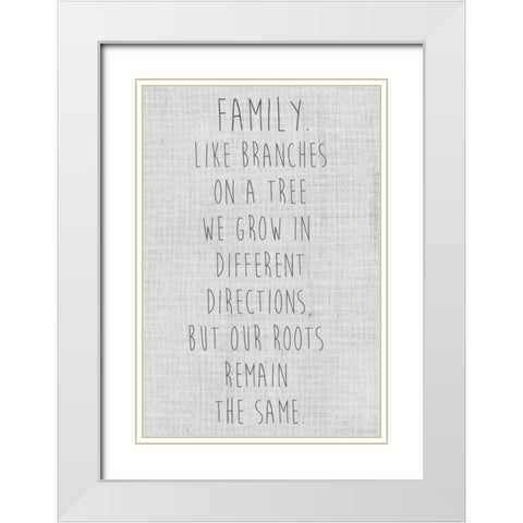 Simply Family Collection F White Modern Wood Framed Art Print with Double Matting by Popp, Grace