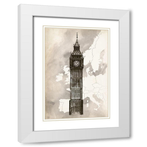 Travel Collection F White Modern Wood Framed Art Print with Double Matting by Popp, Grace