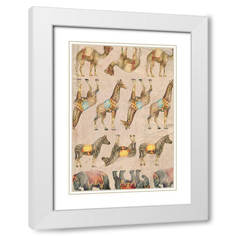 Vintage Circus Collection E White Modern Wood Framed Art Print with Double Matting by Popp, Grace