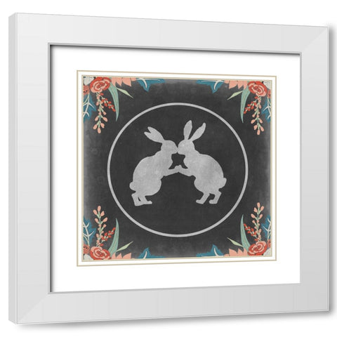 A Touch of Teal Collection C White Modern Wood Framed Art Print with Double Matting by Goldberger, Jennifer