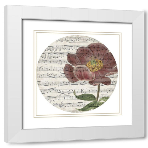 Musical Paris Collection H White Modern Wood Framed Art Print with Double Matting by Jennifer Goldberger