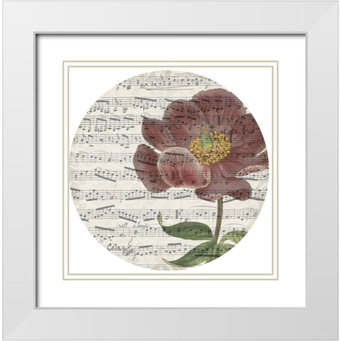 Musical Paris Collection H White Modern Wood Framed Art Print with Double Matting by Jennifer Goldberger