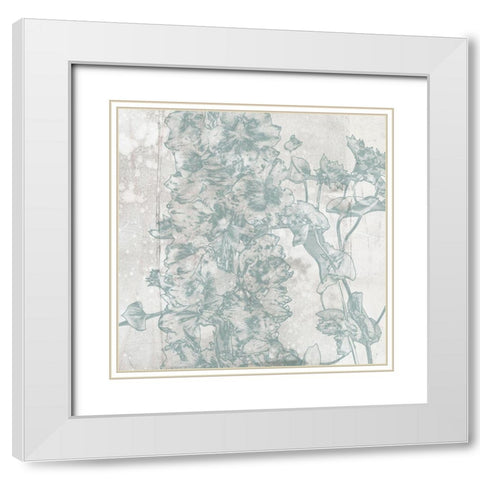 A Touch of Teal Collection C White Modern Wood Framed Art Print with Double Matting by Goldberger, Jennifer