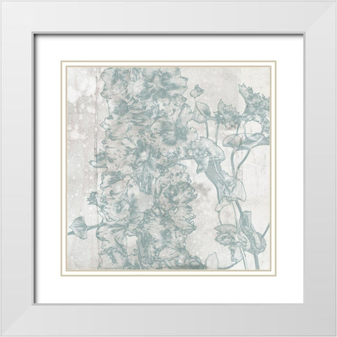 A Touch of Teal Collection C White Modern Wood Framed Art Print with Double Matting by Goldberger, Jennifer