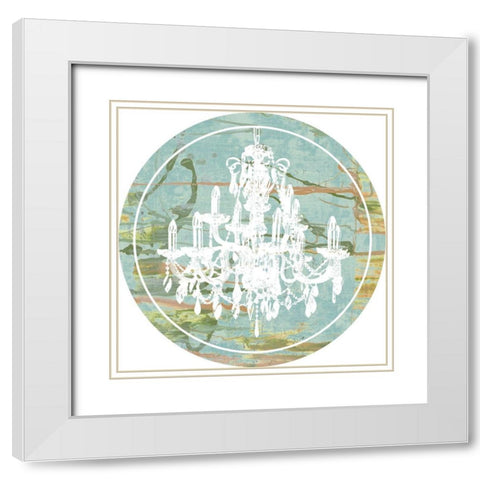 Kinetic Chandelier Collection F White Modern Wood Framed Art Print with Double Matting by Goldberger, Jennifer