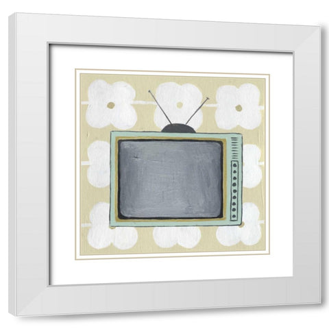 Retro Tech Collection E White Modern Wood Framed Art Print with Double Matting by Popp, Grace