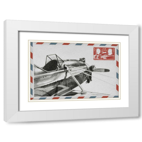 Aeronautic Collection A White Modern Wood Framed Art Print with Double Matting by Ethan Harper