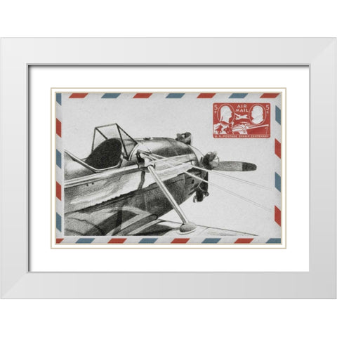 Aeronautic Collection A White Modern Wood Framed Art Print with Double Matting by Ethan Harper