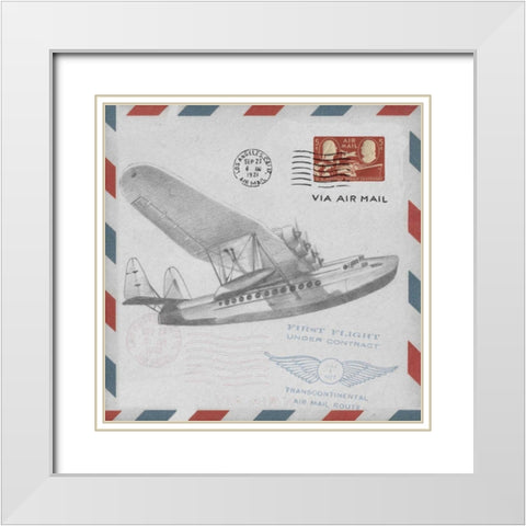 Aeronautic Collection B White Modern Wood Framed Art Print with Double Matting by Ethan Harper
