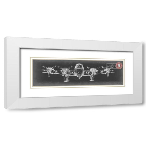 Aeronautic Collection F White Modern Wood Framed Art Print with Double Matting by Ethan Harper