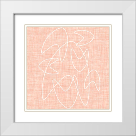 Retro Mod Collection E White Modern Wood Framed Art Print with Double Matting by Ilosky, Pam